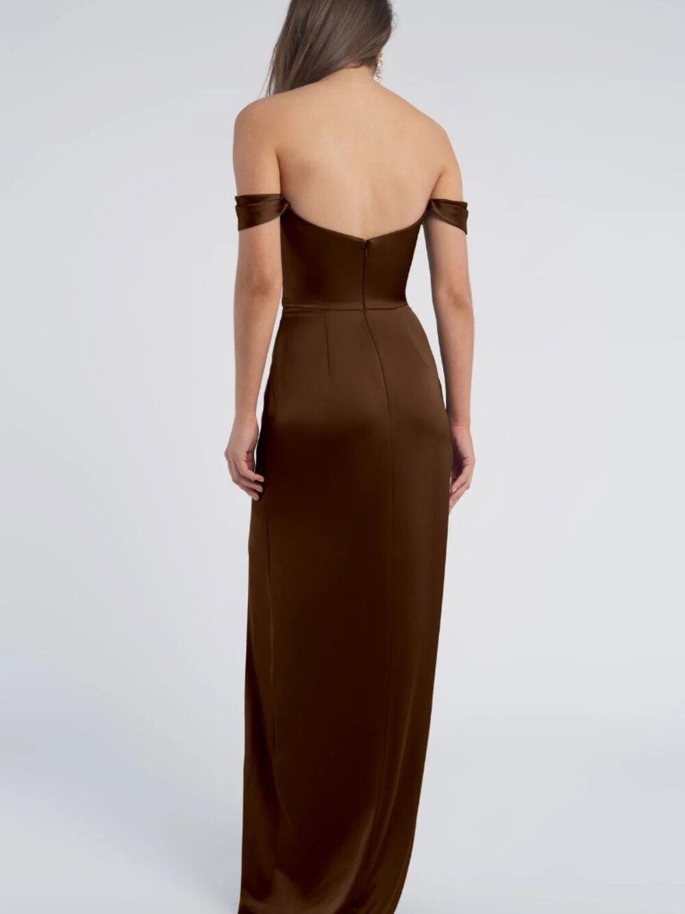 Jenny Yoo Sawyer Bridesmaids Dress in Espresso - Picture 2 of 5